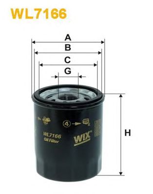 WIX FILTERS wl7166 -  Фильтр масляный двигателя